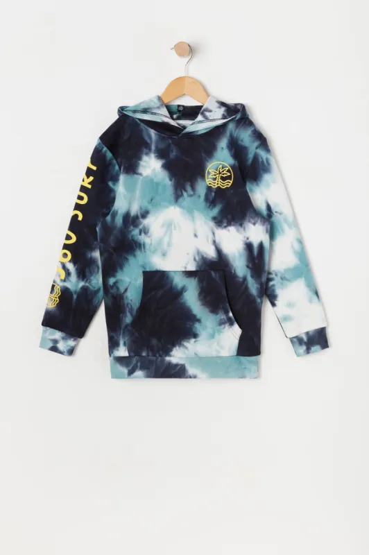 Boys Tie-Dye 360 Surf Graphic Fleece Hoodie sold by Urban Planet