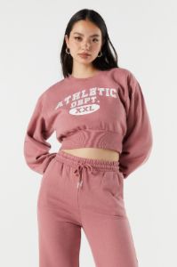 Chandail court en molleton à imprimé Athletic Dept sold by Urban Planet