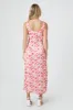Robe midi en satin fleuri avec encolure en V sold by Urban Planet