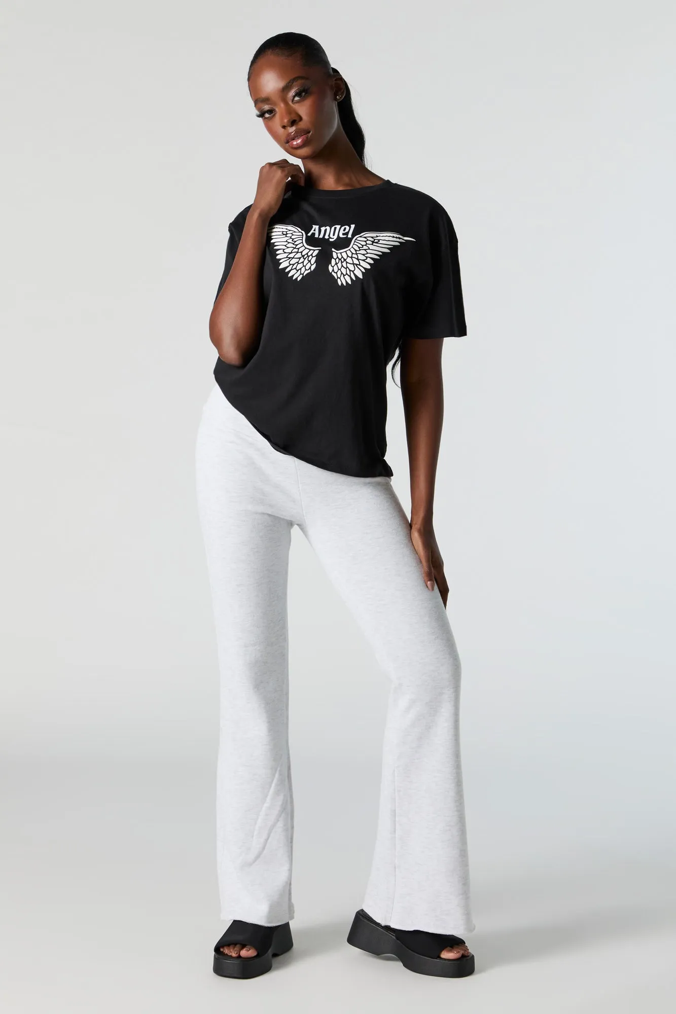 Angel Graphic Boyfriend T-Shirt sold by Urban Planet product image thumbnail 3