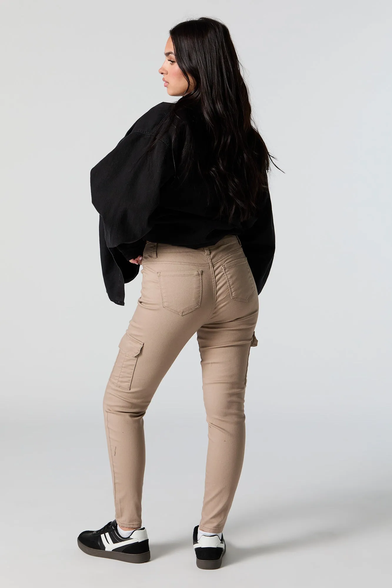 Pantalon cargo ajusté à taille haute et remonte-fesses sold by Urban Planet product image thumbnail 3