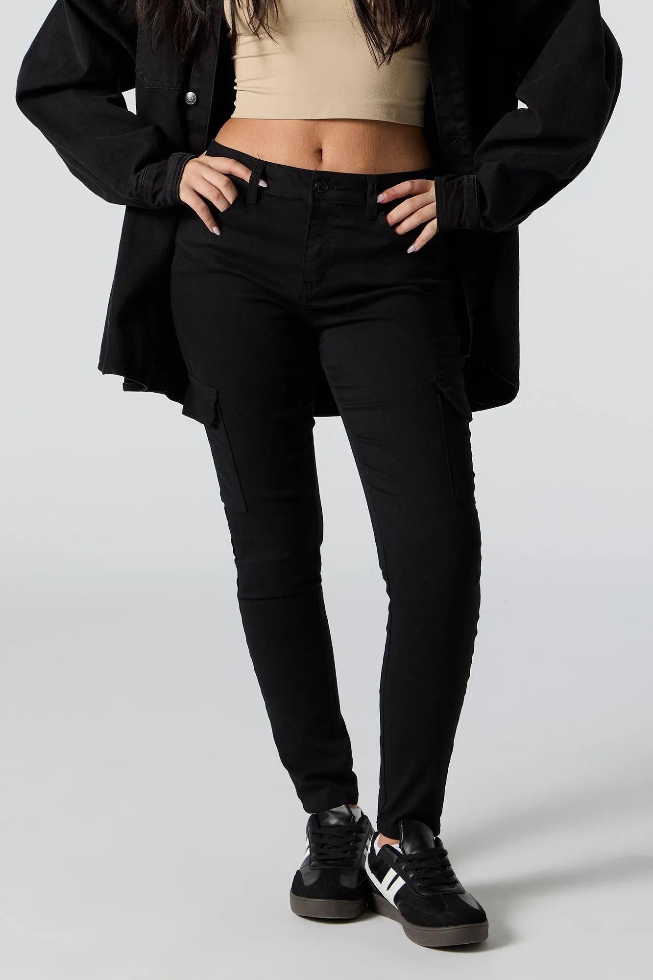 Pantalon cargo ajusté à taille haute et remonte-fesses sold by Urban Planet product image thumbnail 5