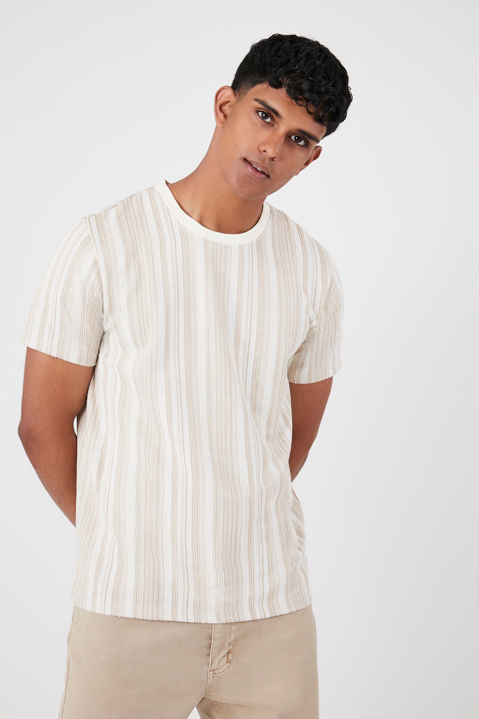 Textured Striped T-Shirt sold by Urban Planet product image thumbnail 6
