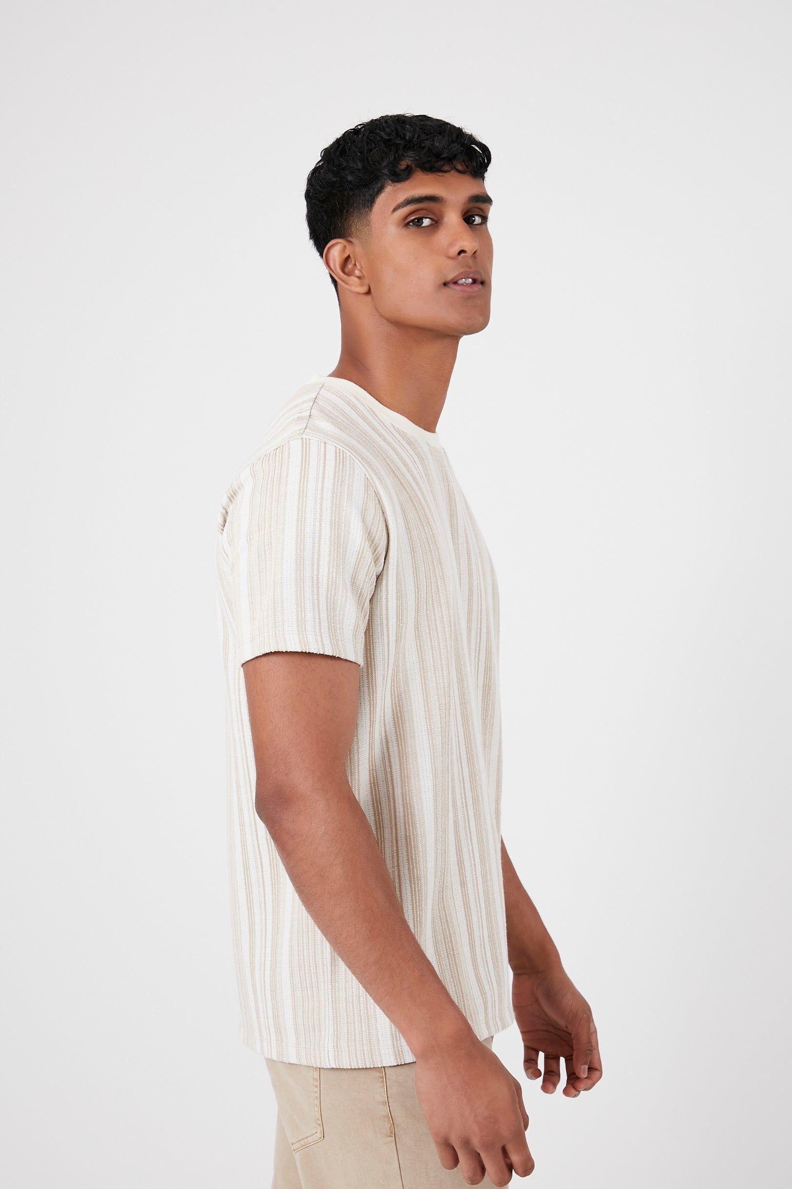 Textured Striped T-Shirt sold by Urban Planet product image thumbnail 7