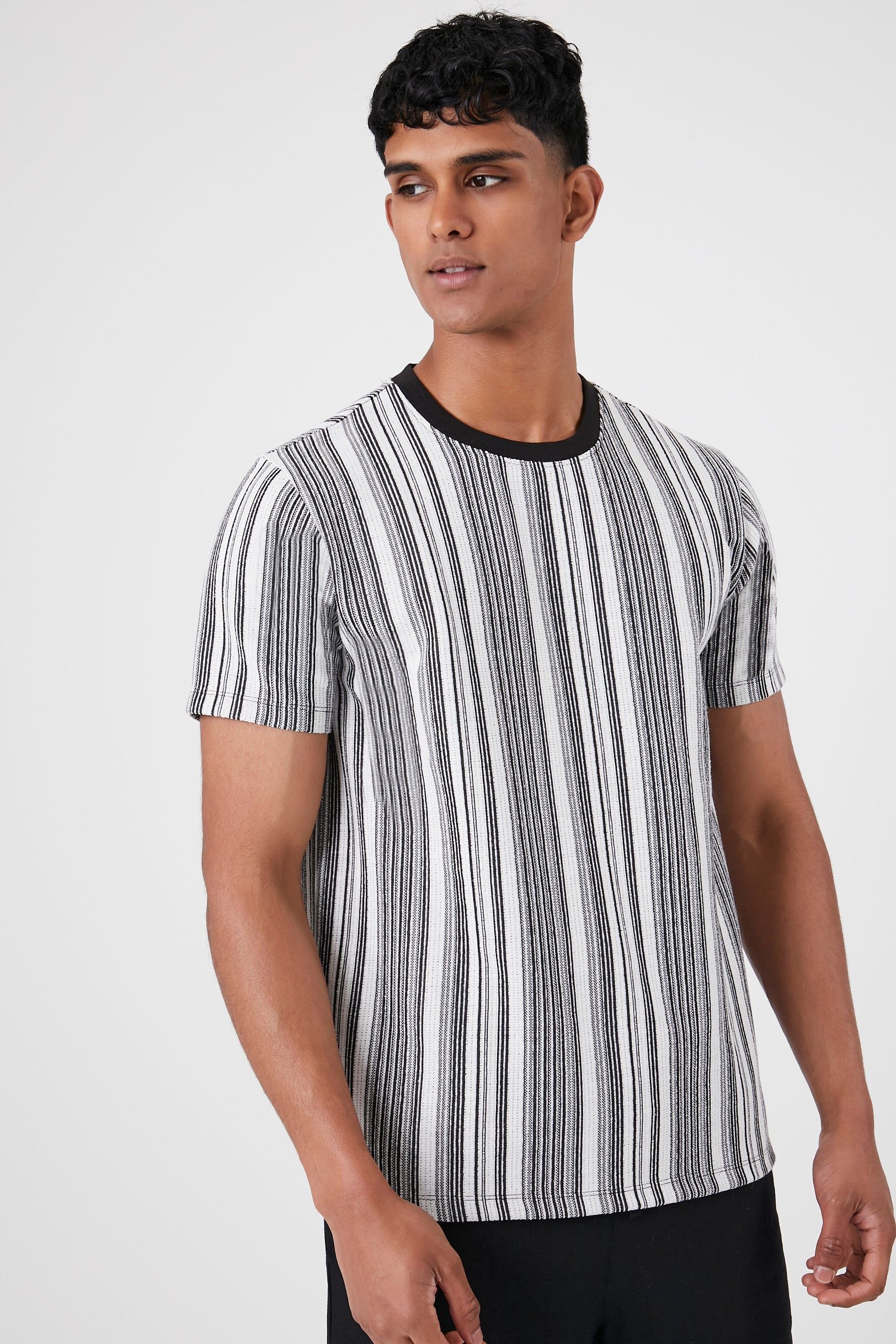 Textured Striped T-Shirt sold by Urban Planet