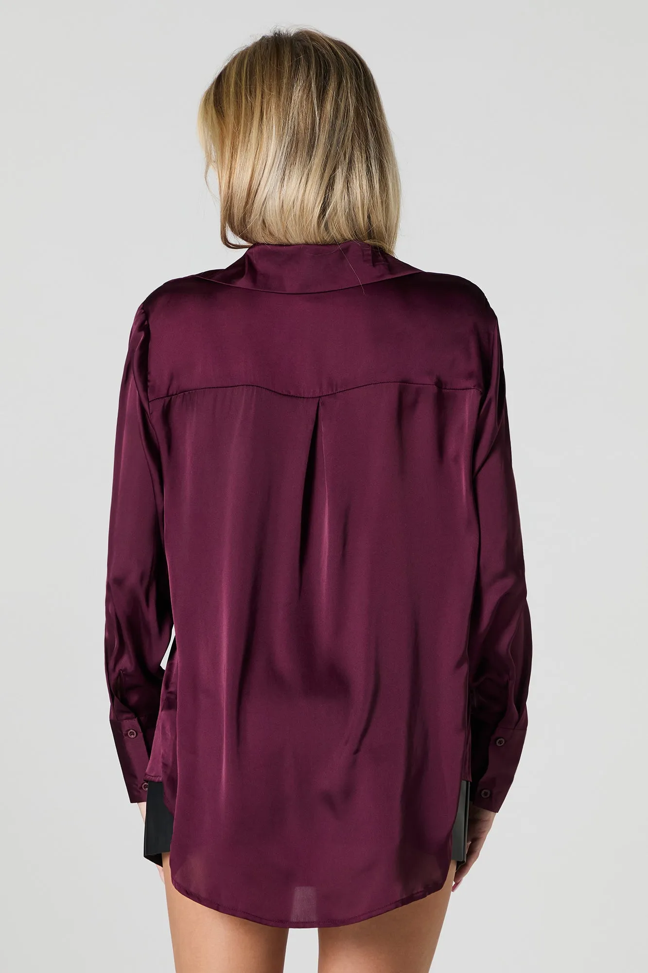 Satin Button-Up Top sold by Urban Planet product image thumbnail 5
