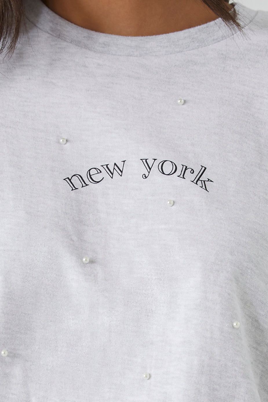 T-shirt à imprimé perlé New York sold by Urban Planet product image thumbnail 4