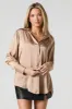 Satin Button-Up Top sold by Urban Planet
