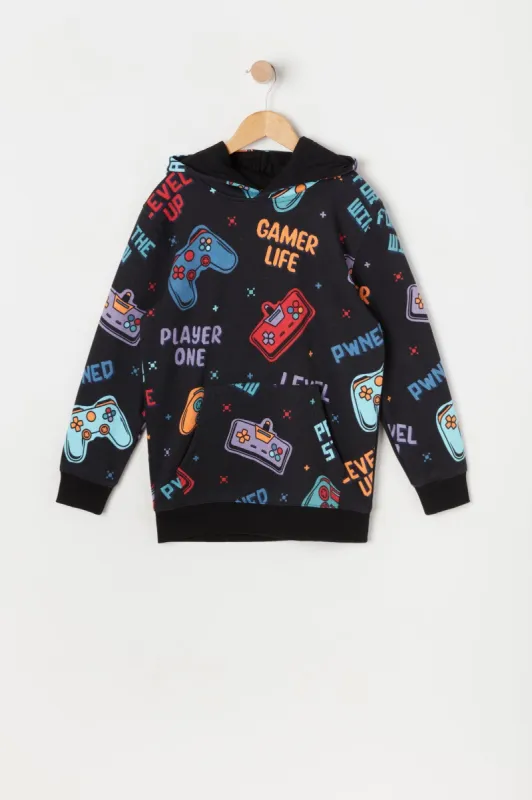 Boys Gamer Graphic Fleece Hoodie sold by Urban Planet