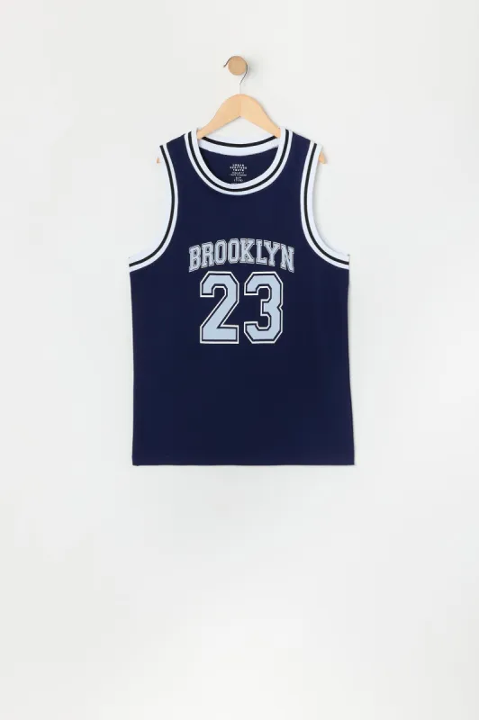 Jersey de basketball en filet à imprimé Brooklyn pour garçon sold by Urban Planet