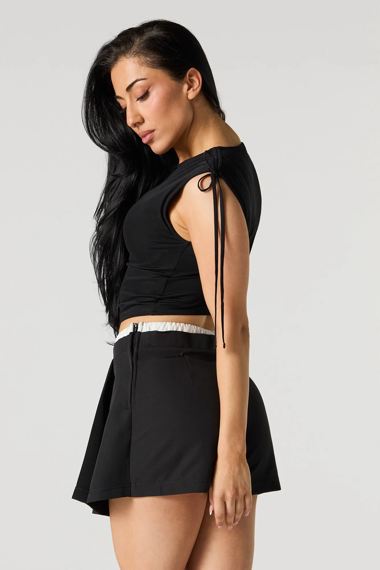 Mesh Drawstring Shoulder Tank sold by Urban Planet product image thumbnail 2