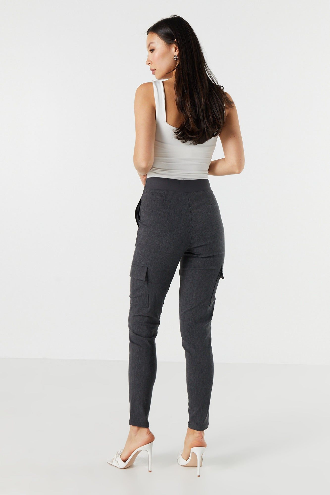 Pantalon cargo habillé ajusté à taille haute sold by Urban Planet product image thumbnail 6