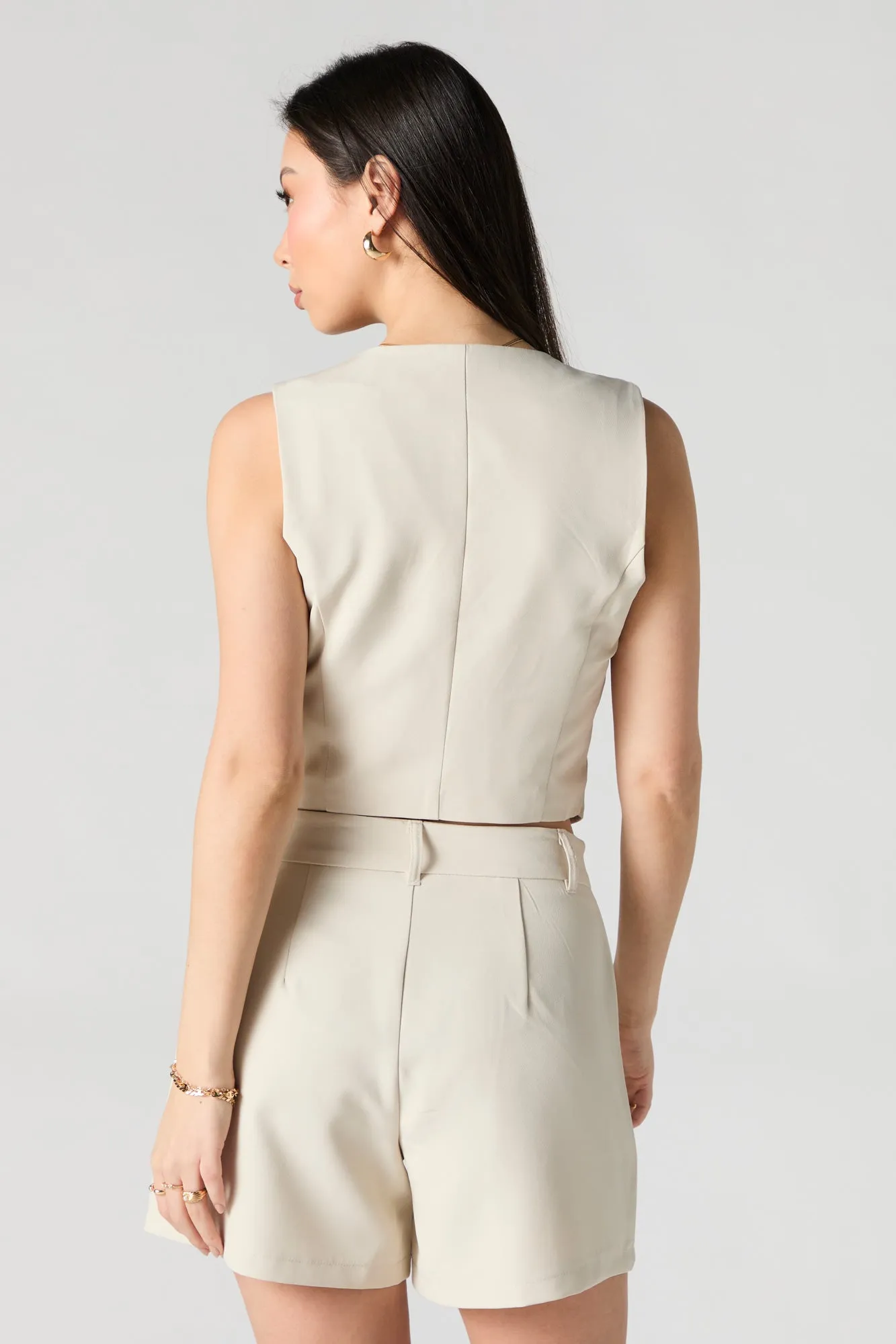 Buttoned Cropped Vest sold by Urban Planet product image thumbnail 5