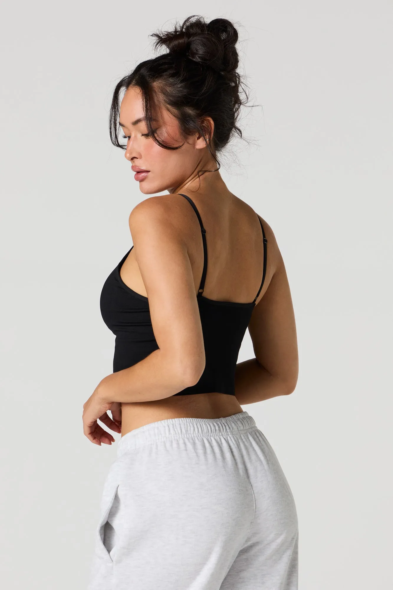 Seamless Scoop Neck Tank with Built In Bra Cups sold by Urban Planet product image thumbnail 5