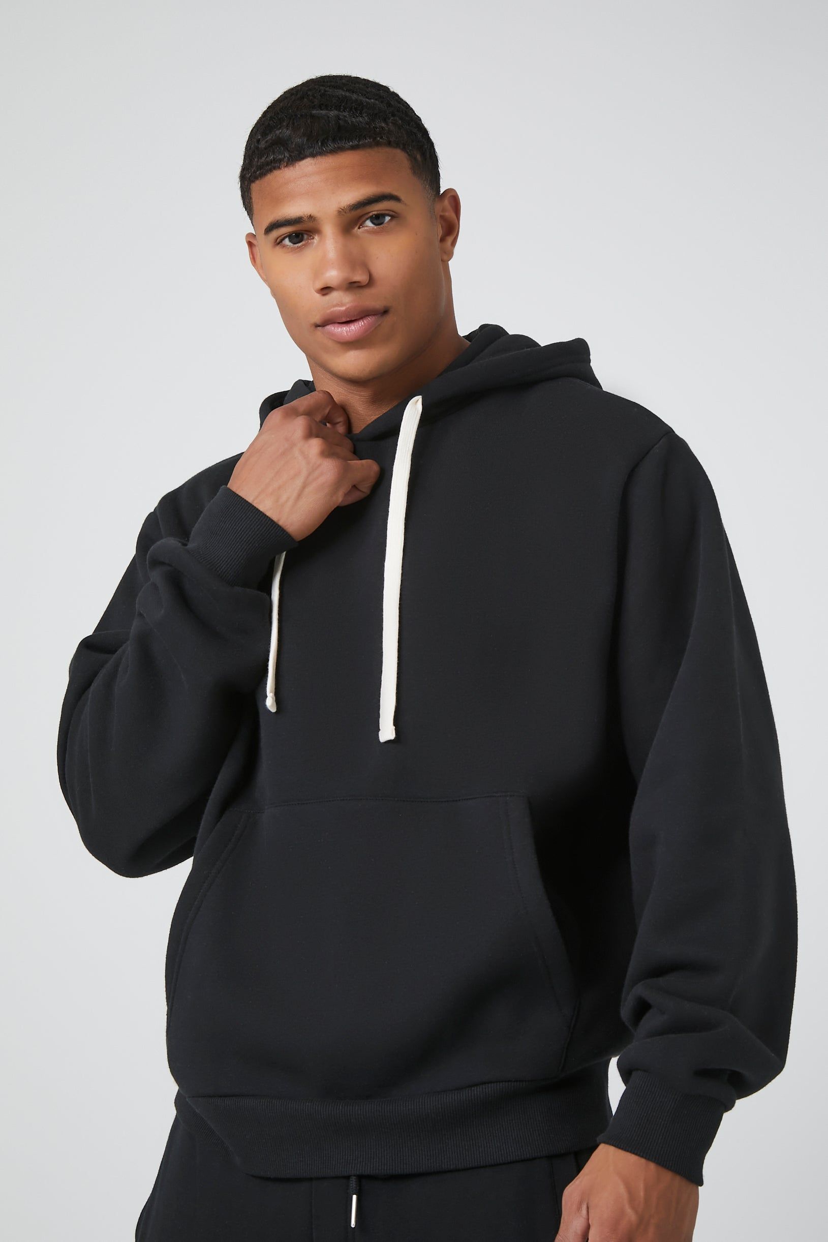 Fleece Drawstring Hoodie sold by Urban Planet