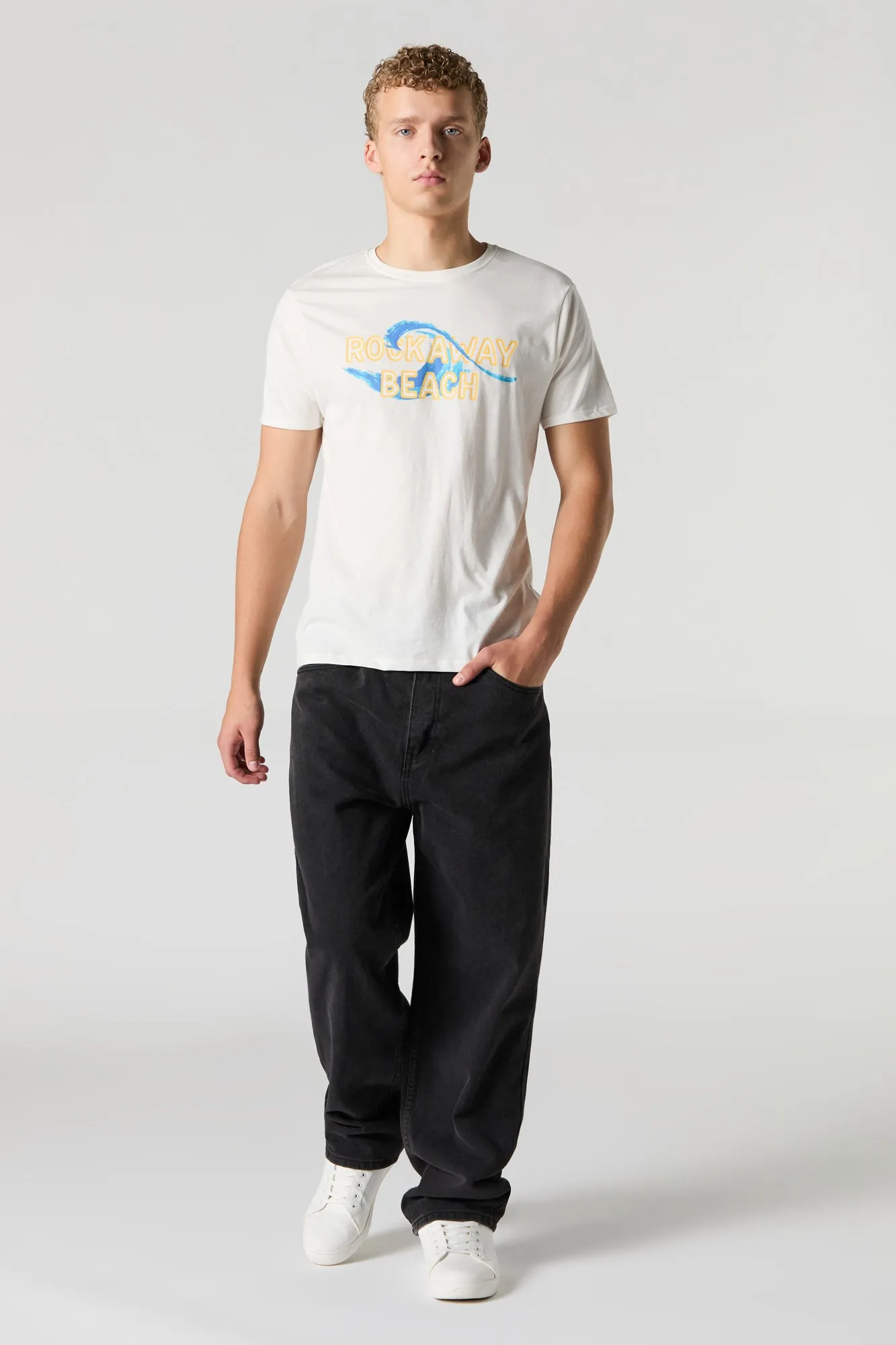 T-shirt à imprimé Rockaway Beach sold by Urban Planet product image thumbnail 3