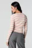 Striped Ribbed Knit Button-Up Sweater sold by Urban Planet
