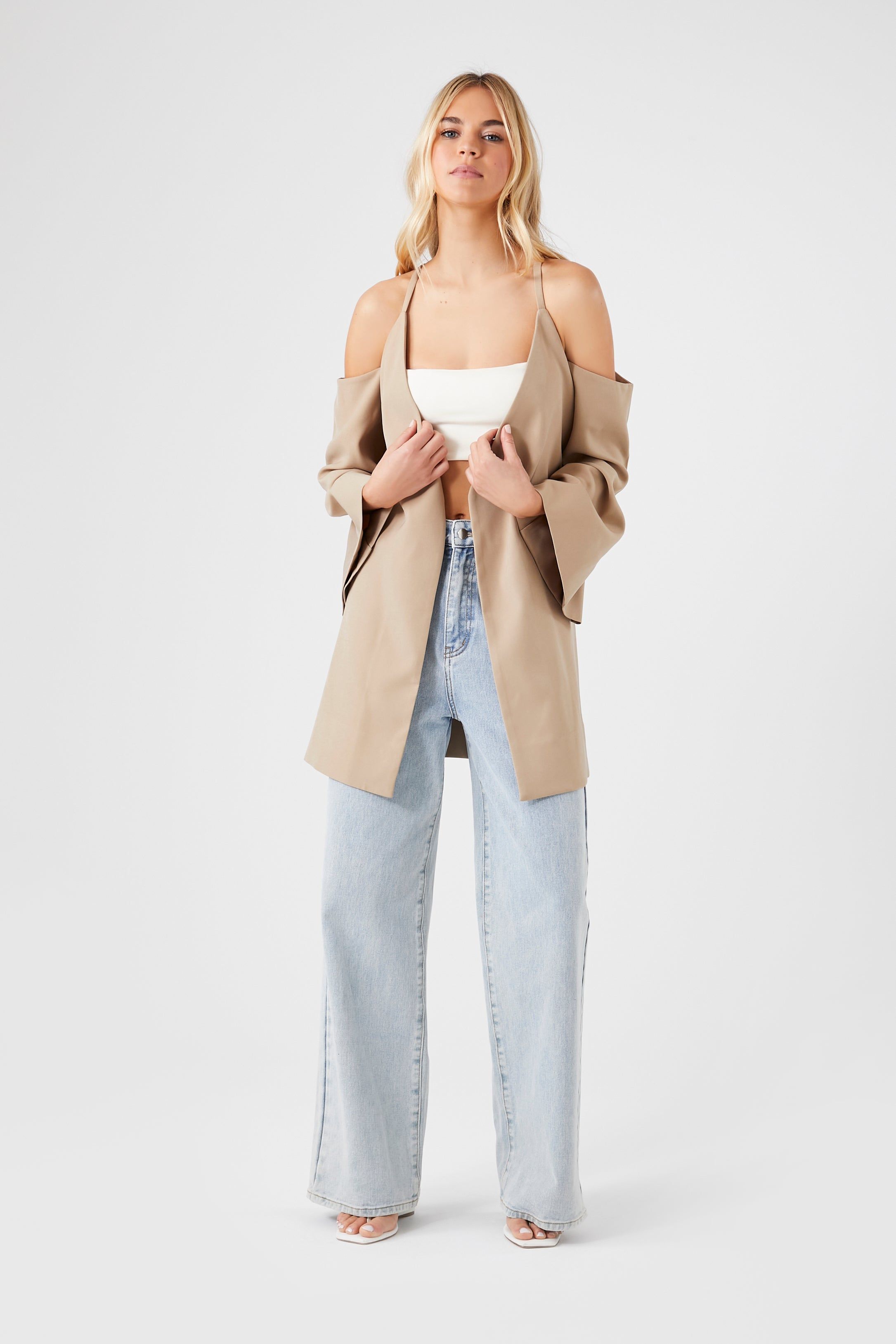 Open-Shoulder Wrap Jacket sold by Urban Planet product image thumbnail 3