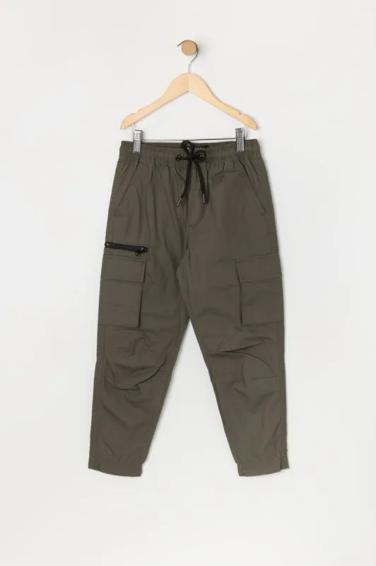 Pantalon cargo parachute avec fermeture à glissière pour garçon sold by Urban Planet