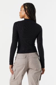 Ribbed Mock Neck Long Sleeve Top sold by Urban Planet