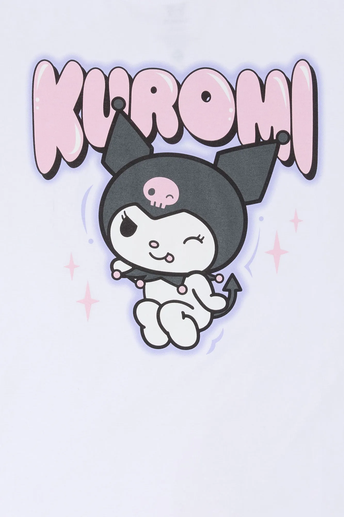 Kuromi Graphic Boyfriend White T-Shirt sold by Urban Planet product image thumbnail 2