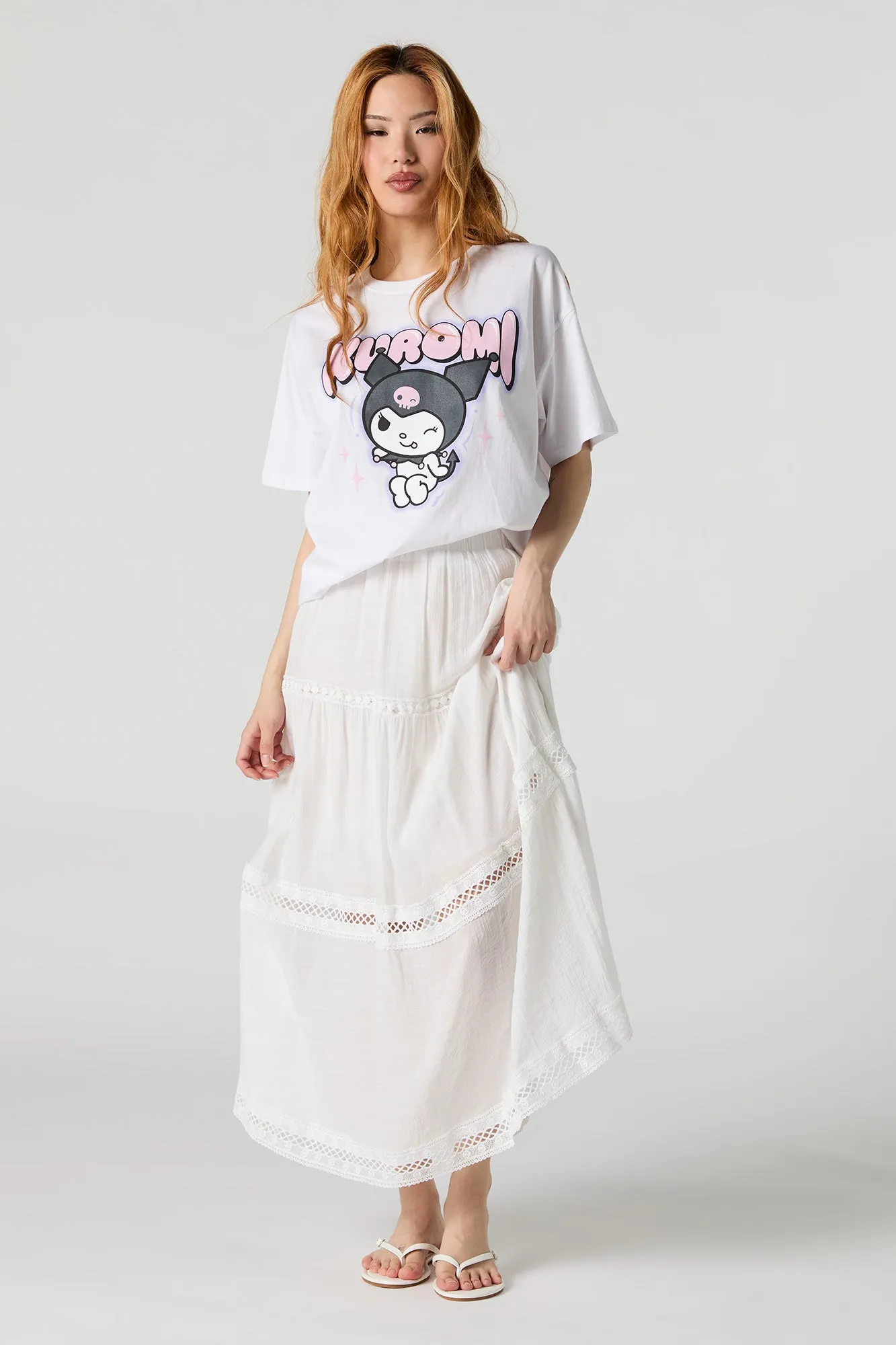 Kuromi Graphic Boyfriend White T-Shirt sold by Urban Planet product image thumbnail 3