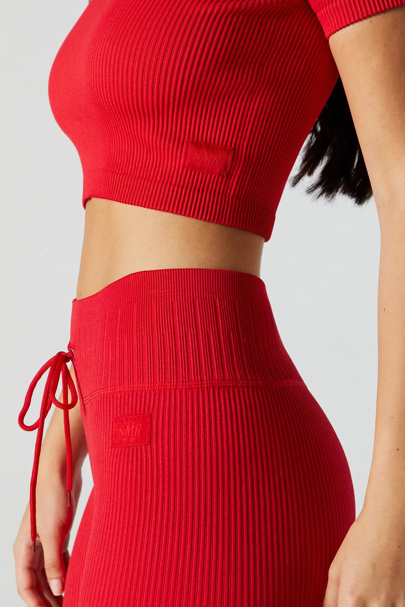 T-shirt Sommer Ray Active rouge côtelé sans couture sold by Urban Planet product image thumbnail 4