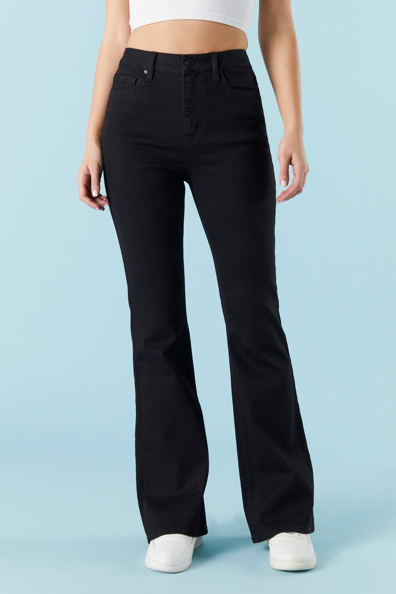 Jean à jambe évasée Austin délavé noir sold by Urban Planet product image thumbnail 2