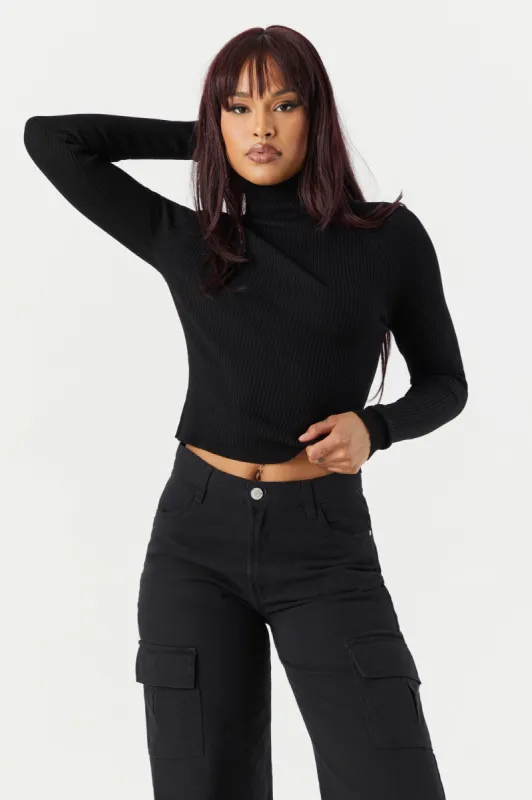 Ribbed Long Sleeve Turtleneck sold by Urban Planet