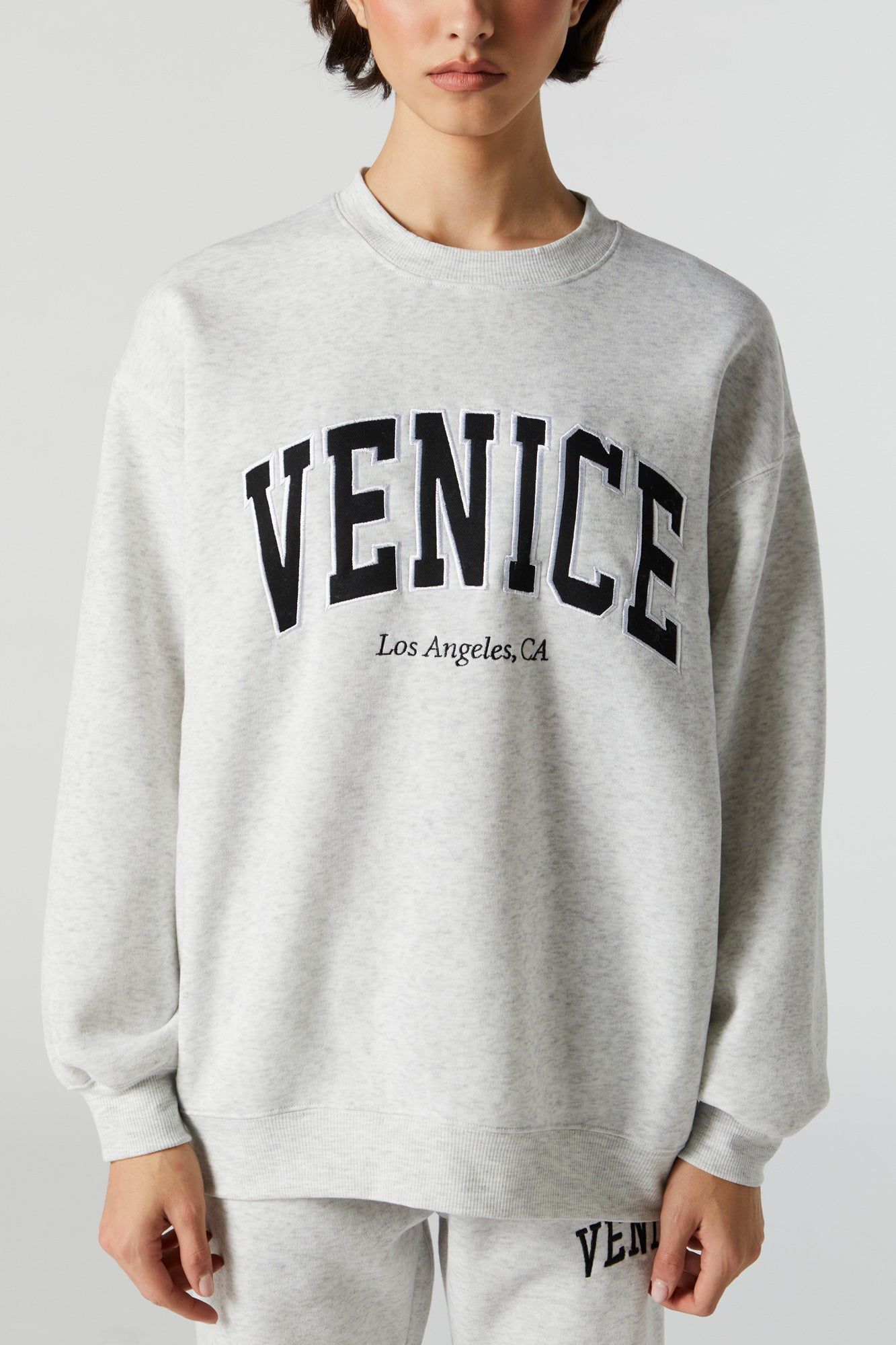 Chenille Embroidered Venice Fleece Sweatshirt sold by Urban Planet product image thumbnail 4