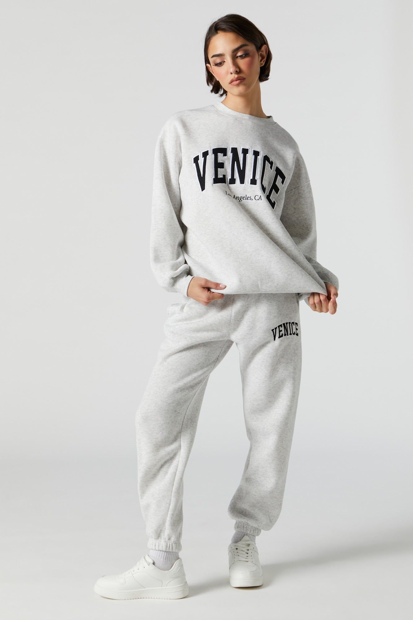 Chenille Embroidered Venice Fleece Sweatshirt sold by Urban Planet product image thumbnail 3