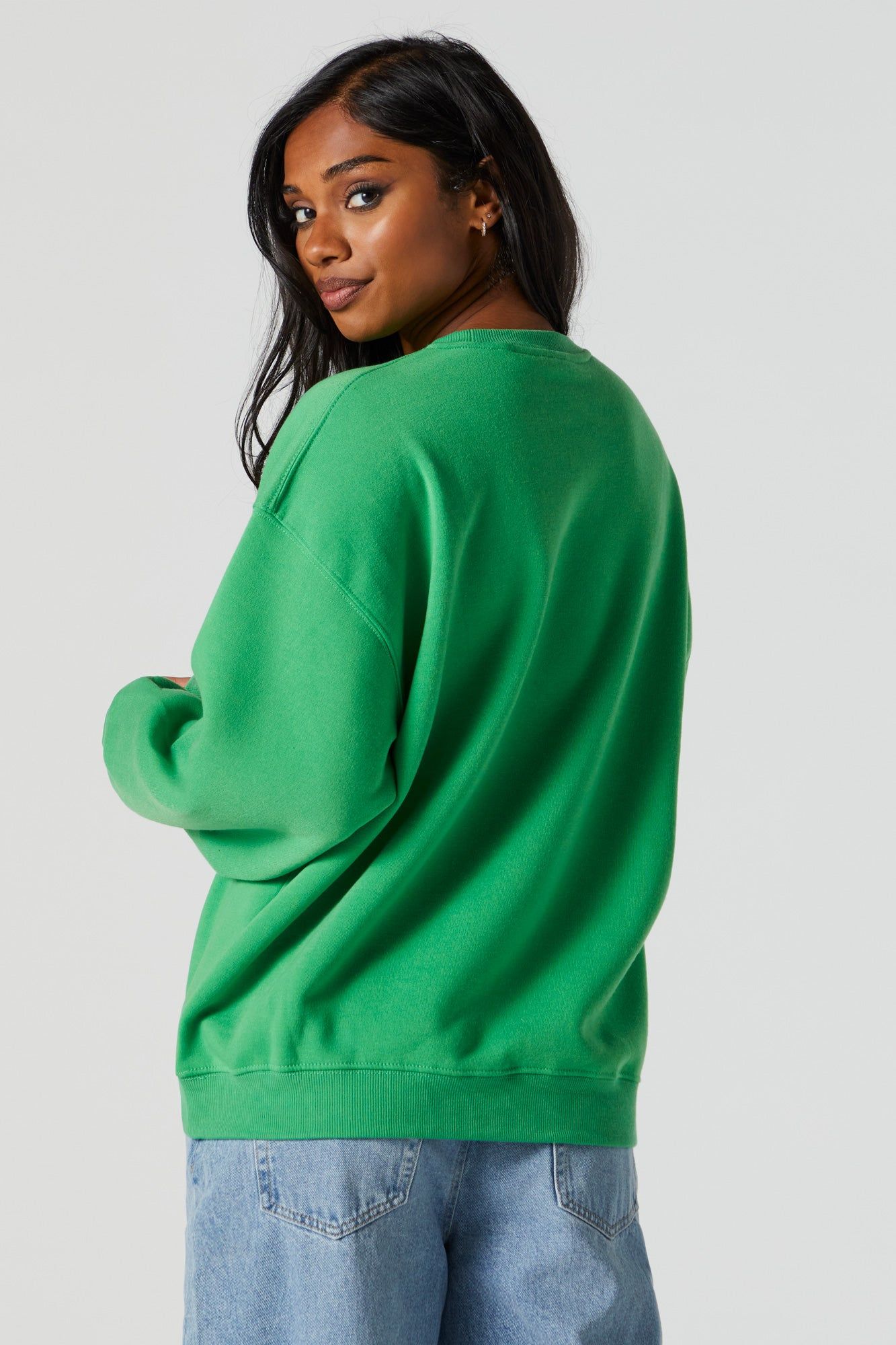 Xmas Grinch Fleece Graphic Sweatshirt sold by Urban Planet product image thumbnail 2