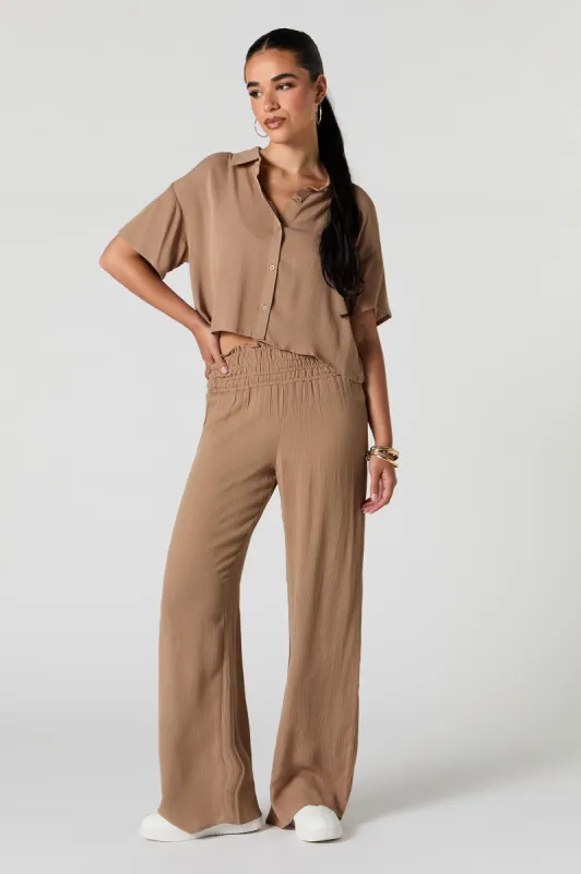Textured Wide Leg Pant sold by Urban Planet