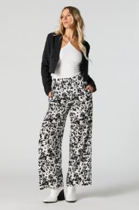 White Floral Wide Leg Pant sold by Urban Planet