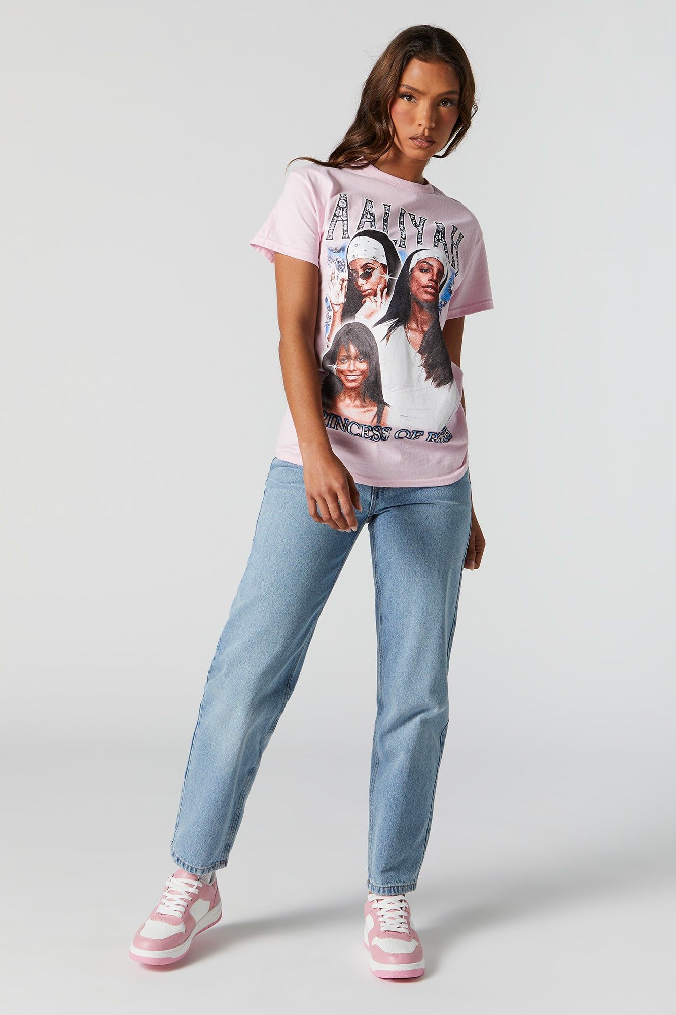 Aaliyah Graphic Boyfriend T-Shirt sold by Urban Planet product image thumbnail 3