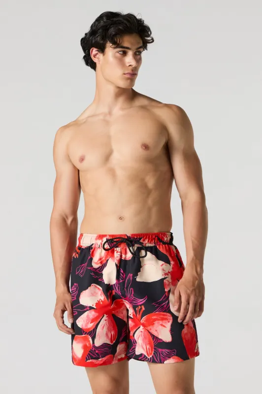 Hibiscus Print Board Short sold by Urban Planet