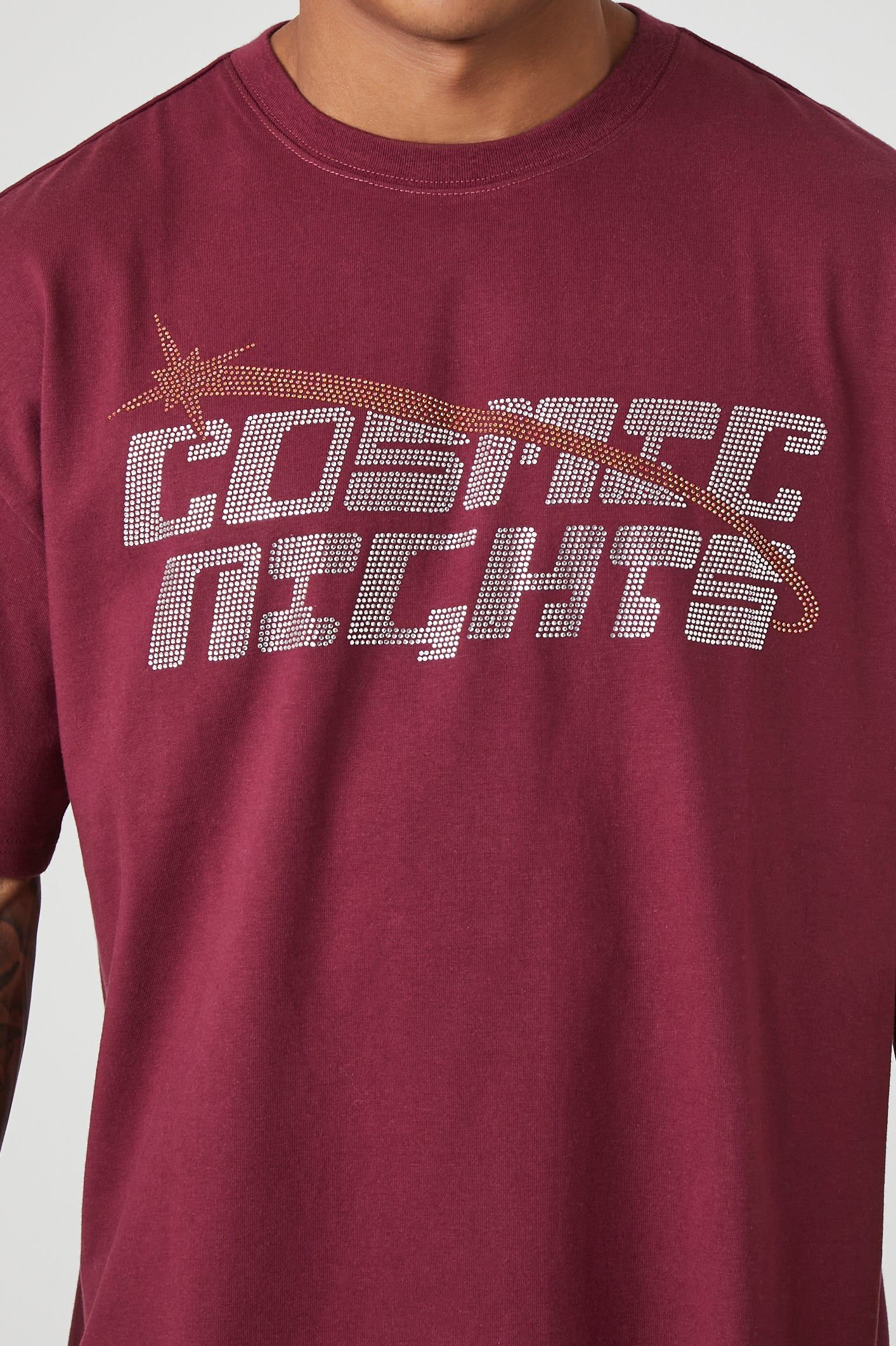 T-shirt à imprimé Cosmic Nights avec pierres du Rhin sold by Urban Planet product image thumbnail 4