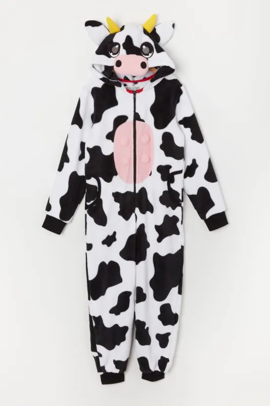 Girls Plush Cow Onesie sold by Urban Planet