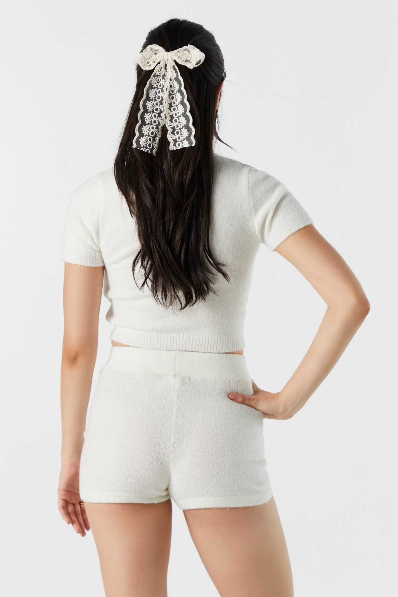 Chandail moussu ras du cou à manches courtes sold by Urban Planet product image thumbnail 5