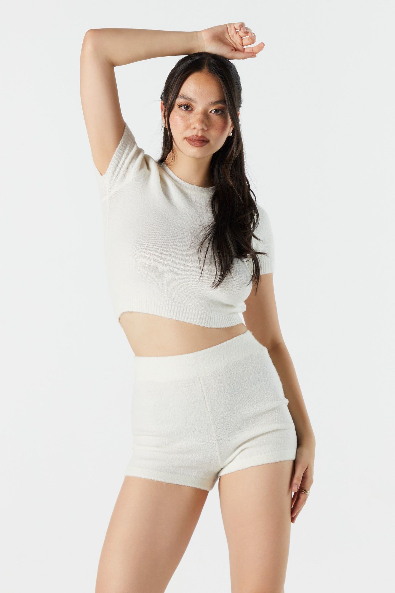 Chandail moussu ras du cou à manches courtes sold by Urban Planet product image thumbnail 4