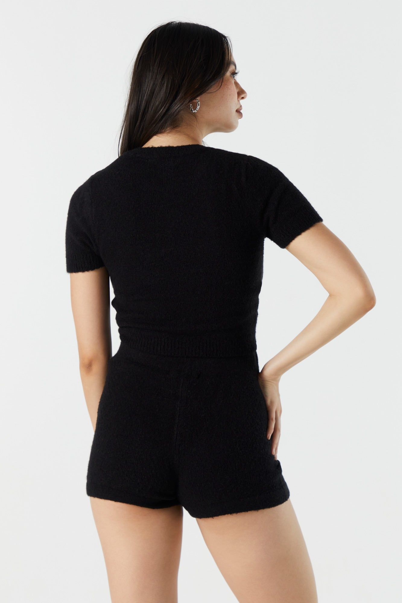 Chandail moussu ras du cou à manches courtes sold by Urban Planet product image thumbnail 2