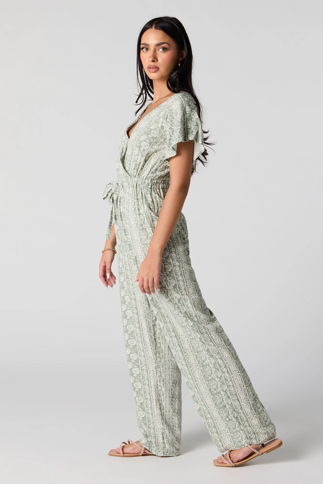 Justaucorps à surplis fleuri avec ceinture et motif cachemire sold by Urban Planet product image thumbnail 2