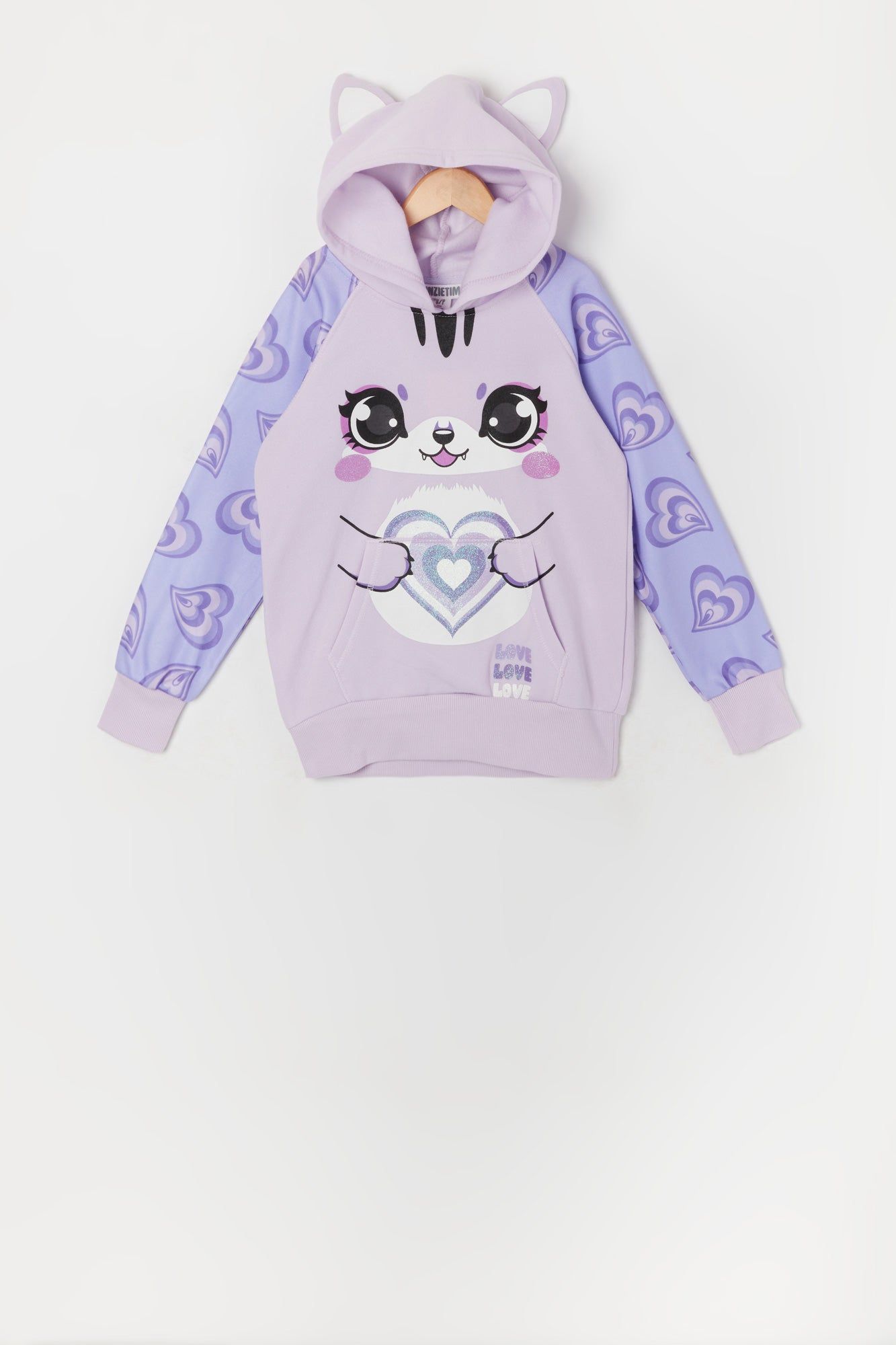 Girls Cat Love Character Hoodie sold by Urban Planet