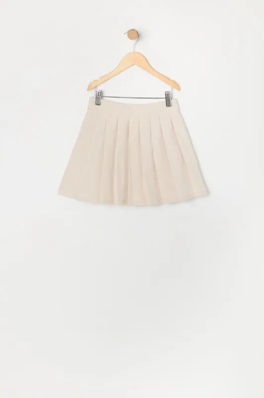 Girls Pleated Mini Skort sold by Urban Planet