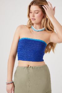 Knit Cropped Tube Top sold by Urban Planet