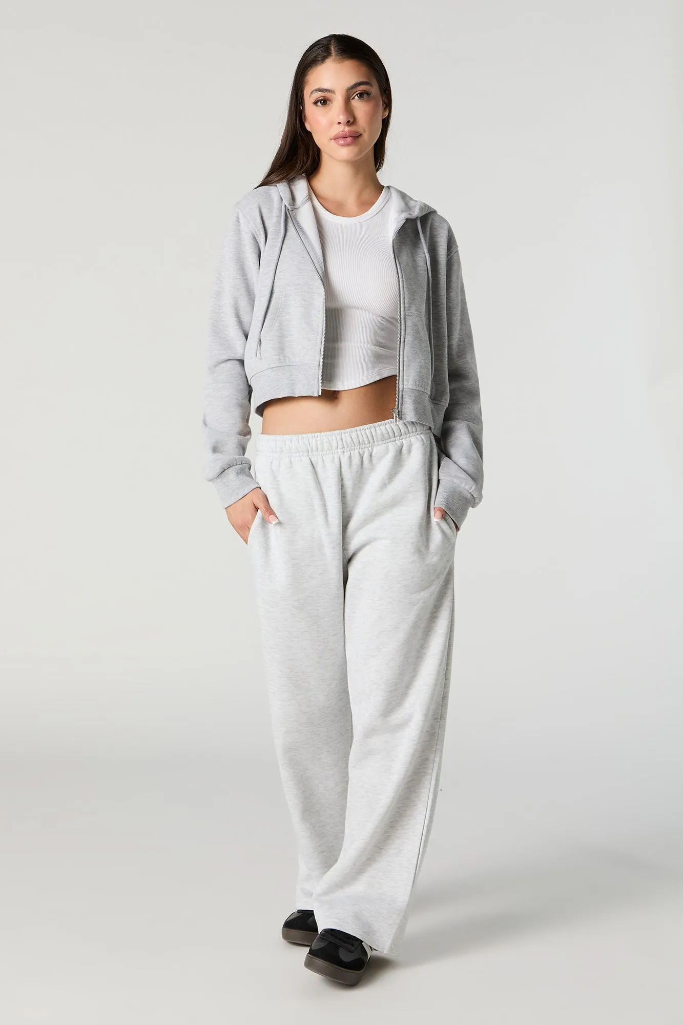 Fleece Wide Leg Varsity Sweatpant sold by Urban Planet