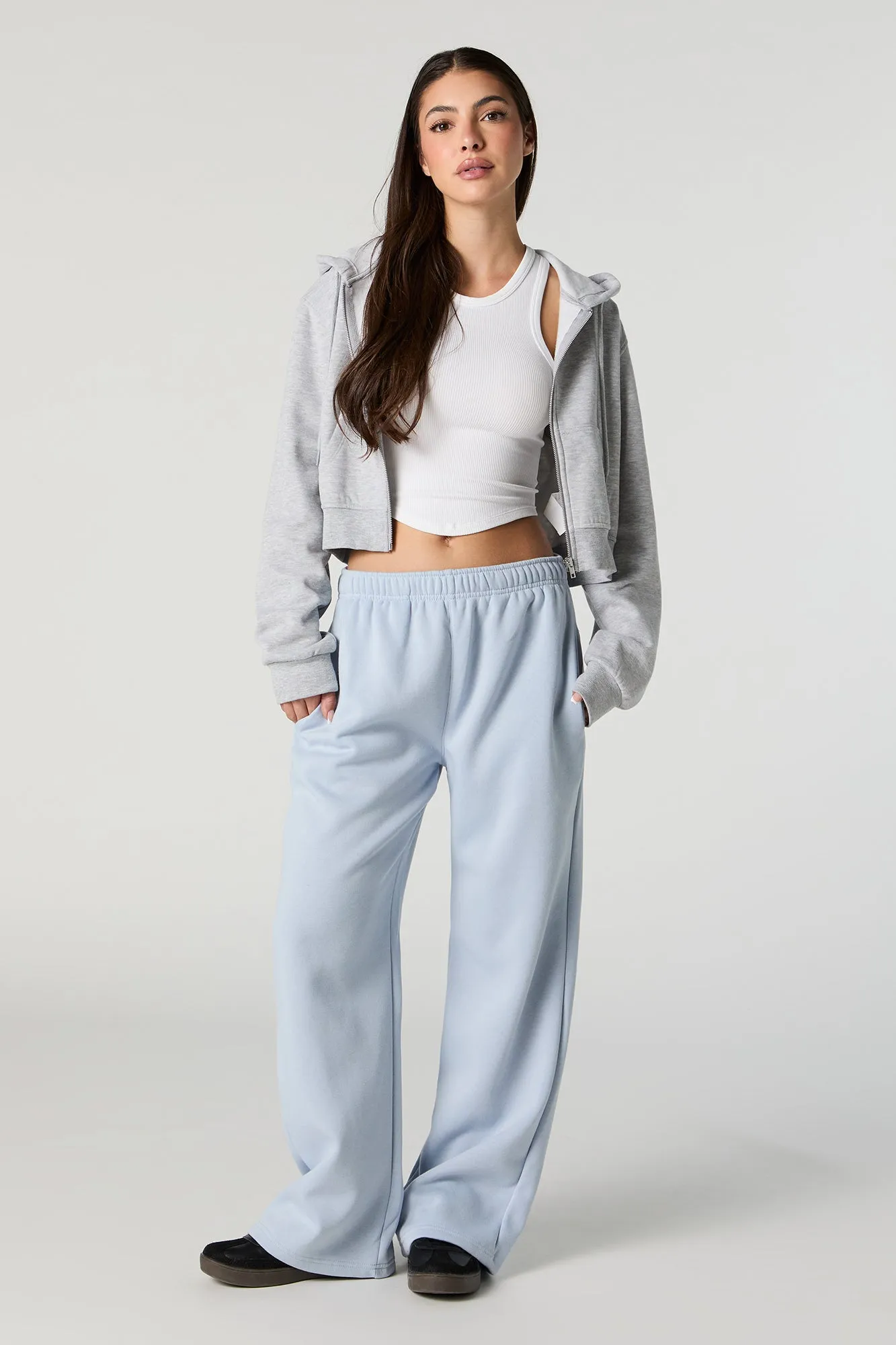 Fleece Wide Leg Varsity Sweatpant sold by Urban Planet product image thumbnail 4