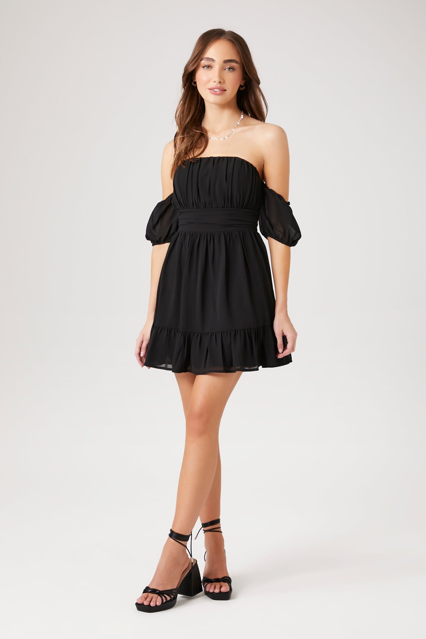 Minirobe volantée à épaules dénudées sold by Urban Planet product image thumbnail 4