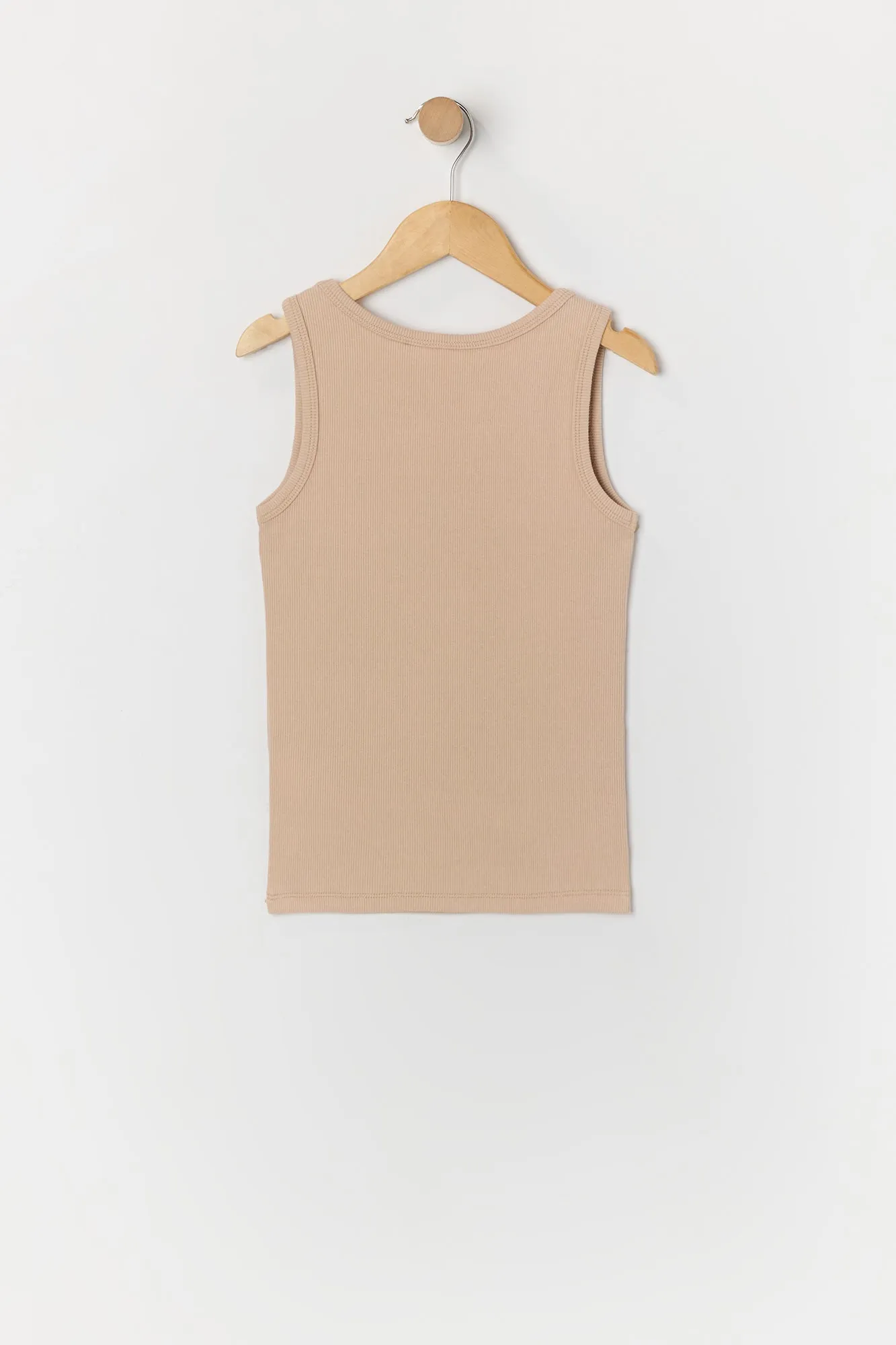 Débardeur côtelé uni à encolure dégagée pour fille sold by Urban Planet product image thumbnail 2