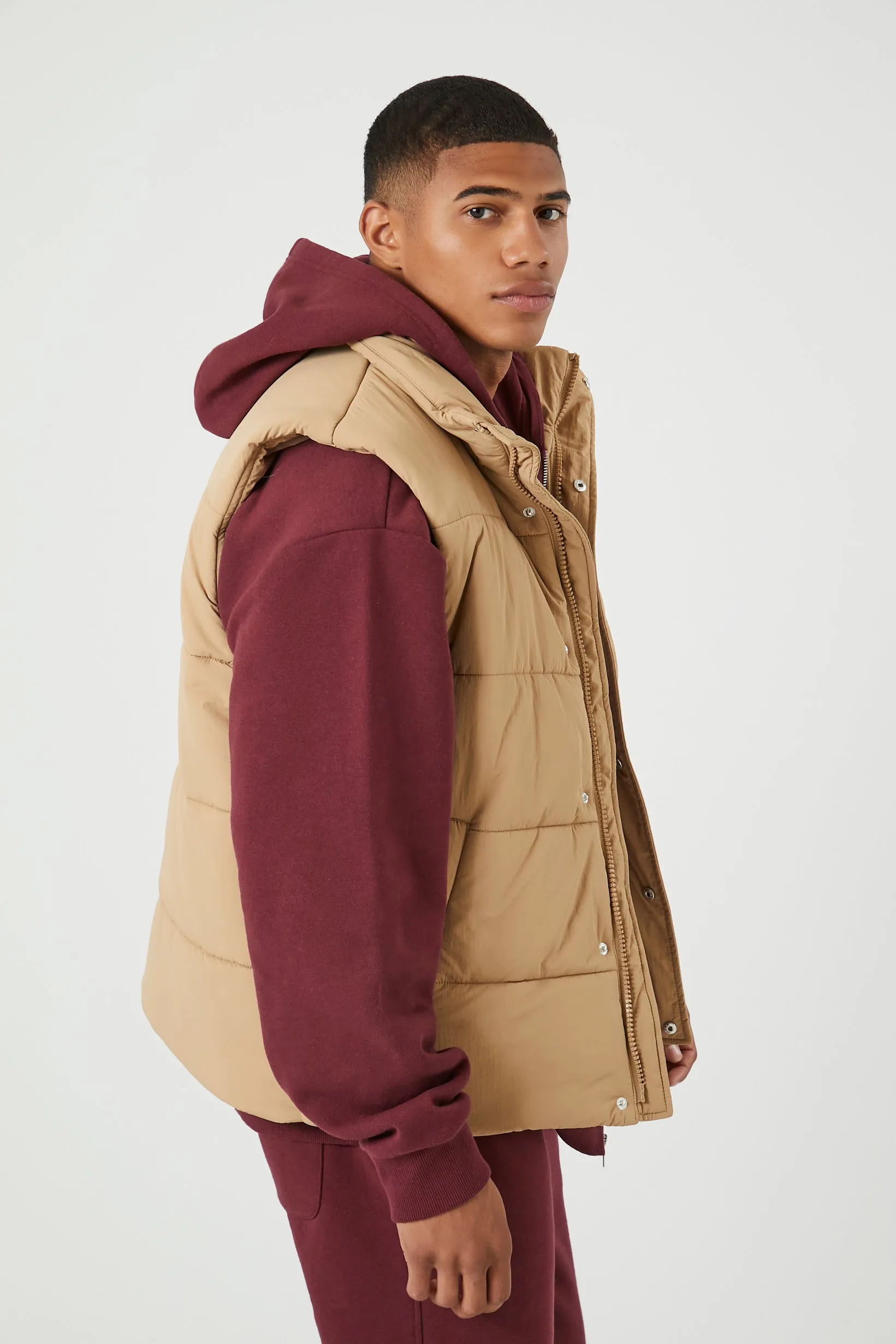 Funnel Neck Puffer Vest sold by Urban Planet product image thumbnail 2
